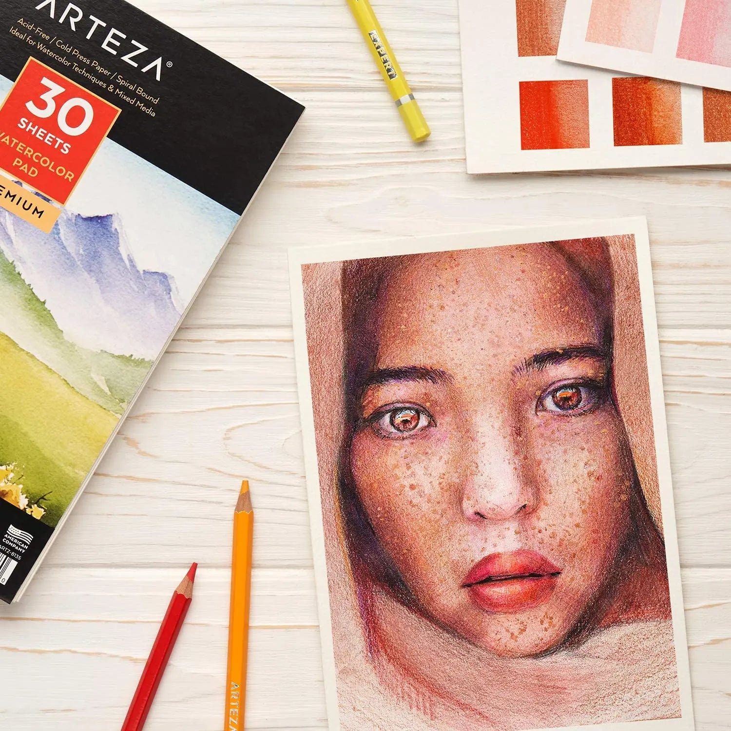 1 Block Papel Acuarela Watercolour 300g 14x21cm Arteza - Coveme - accesorios