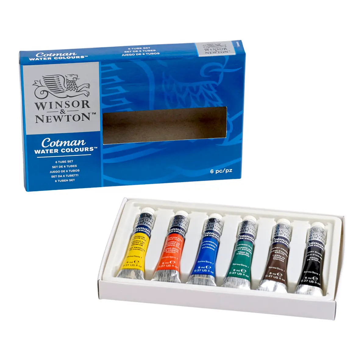 COTMAN - SET DE ACUARELA CON 6 TUBOS DE 8 ML Winsor & Newton