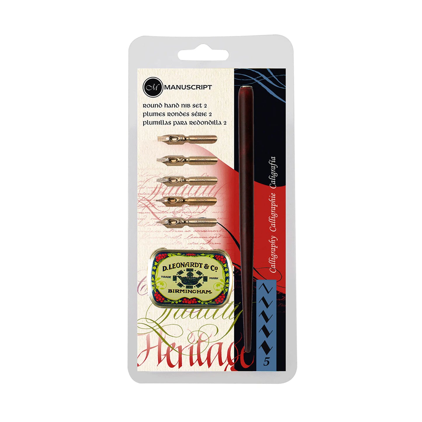 MANUSCRIPT - Set de plumillas Leonardt con 5 piezas MDP2036-A - Manuscript