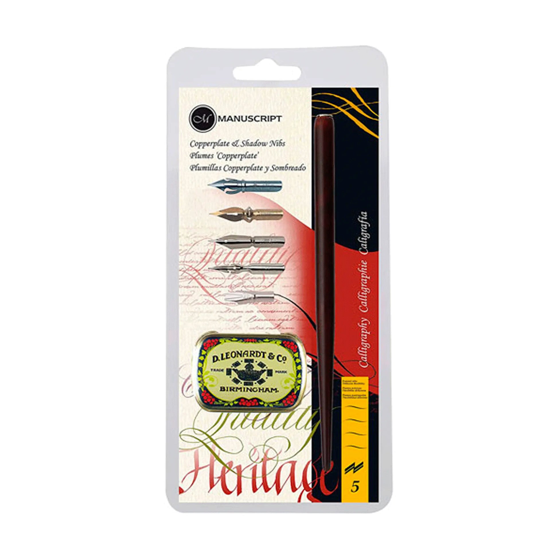 MANUSCRIPT - Set de plumillas Copperplate & Sombreado con 5 piezas MD2056-A Manuscript - Set con 5 plumillas copperplate & sombreado Md2056-A - URREA