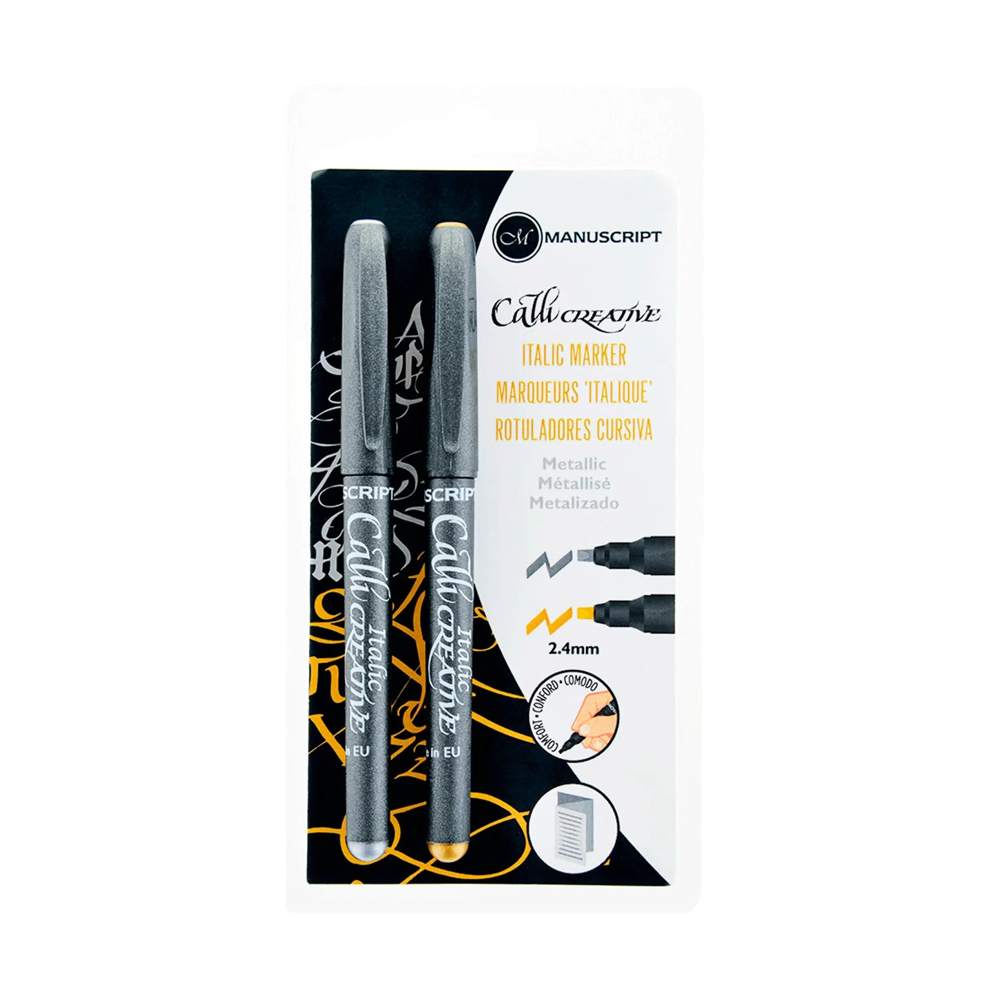 MANUSCRIPT - Set de rotuladores para caligrafía con colores metálicos  MM6640-A - Manuscript