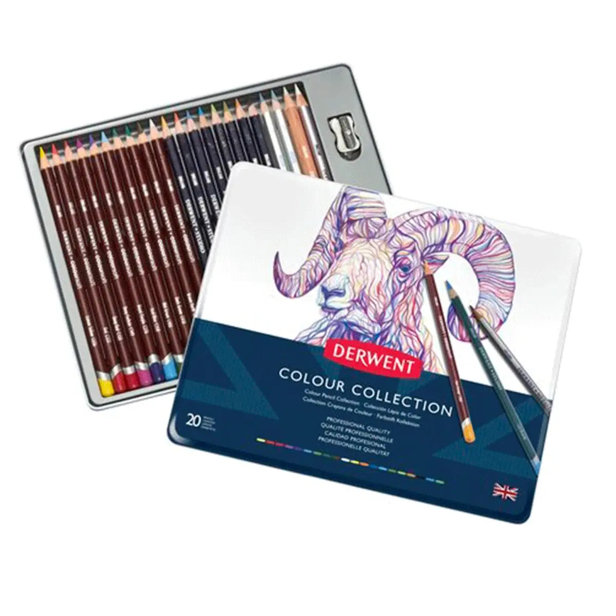 Derwent - Caja metálica con selección de colores artist + studio Derwent - Caja metálica con selección de colores artist + studio - Derwent
