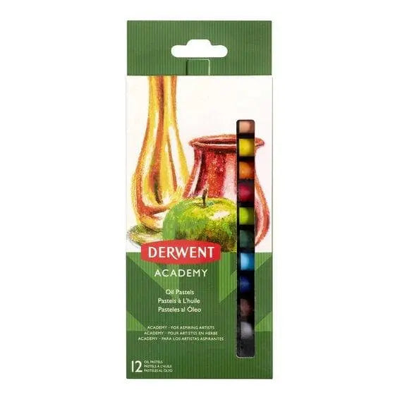 DERWENT - Caja con 12 tubos de óleo pastel - Derwent Academy