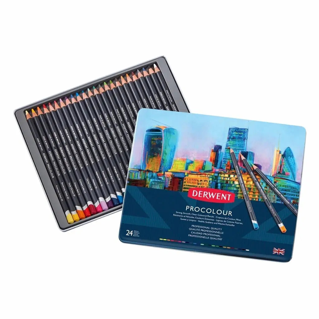 DERWENT - Caja metálica con 24 lápices procolour  # 2302506 - Derwent