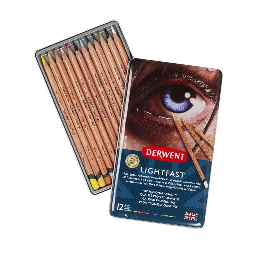 Derwent - Caja metálica con 12 Lápices  lightfast # 2302719 - Derwent