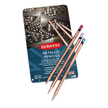 DERWENT - Caja metálica con 12 lápices metálicos - Derwent