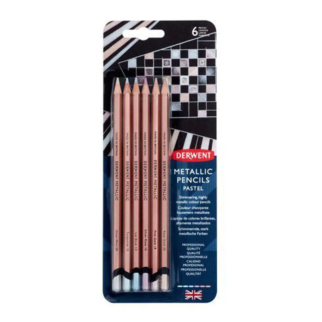 Derwent Set de 6 lápices metálicos colores pastel - Derwent