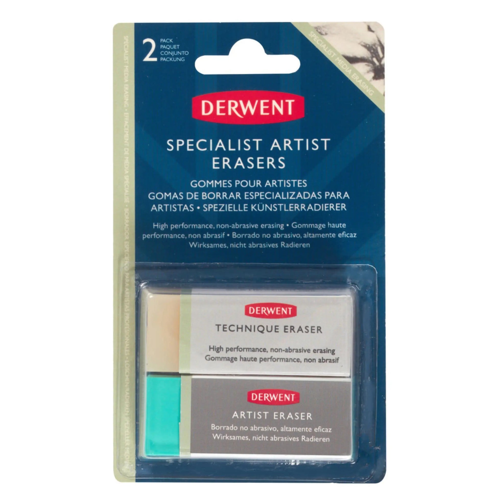 Derwent - Set con 2 gomas de borrar para artistas #2305815 - Derwent - vista lateral