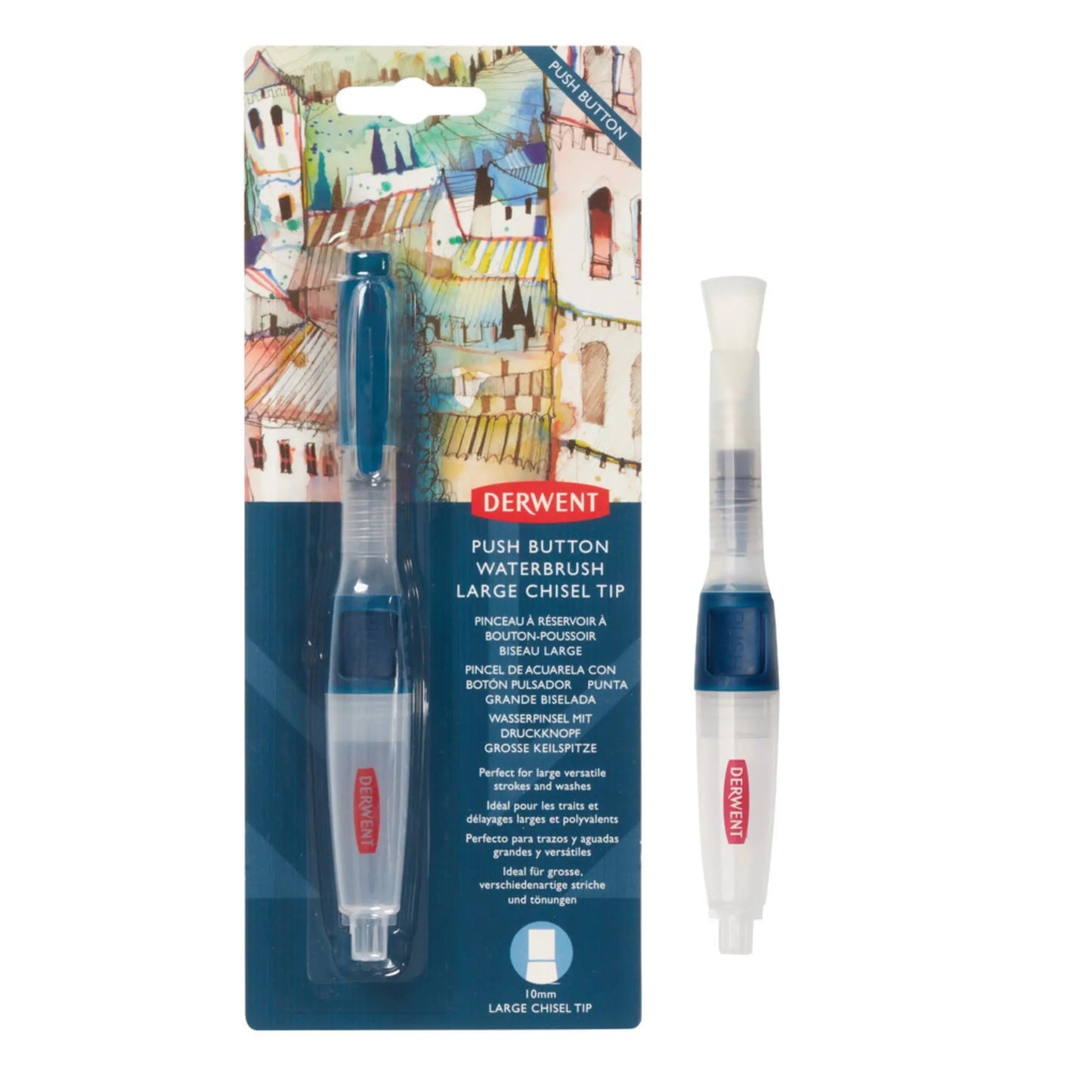 Derwent - Pincel con depósito de agua punta cincel #2305824 Derwent - Pincel con depósito de agua punta cincel #2305824 - Derwent