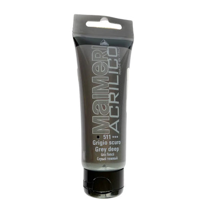 Pintura Acrílica En Tubo Maimeri Acabado Semi-mate 75ml Elige Color Gris Oscuro - maimeri