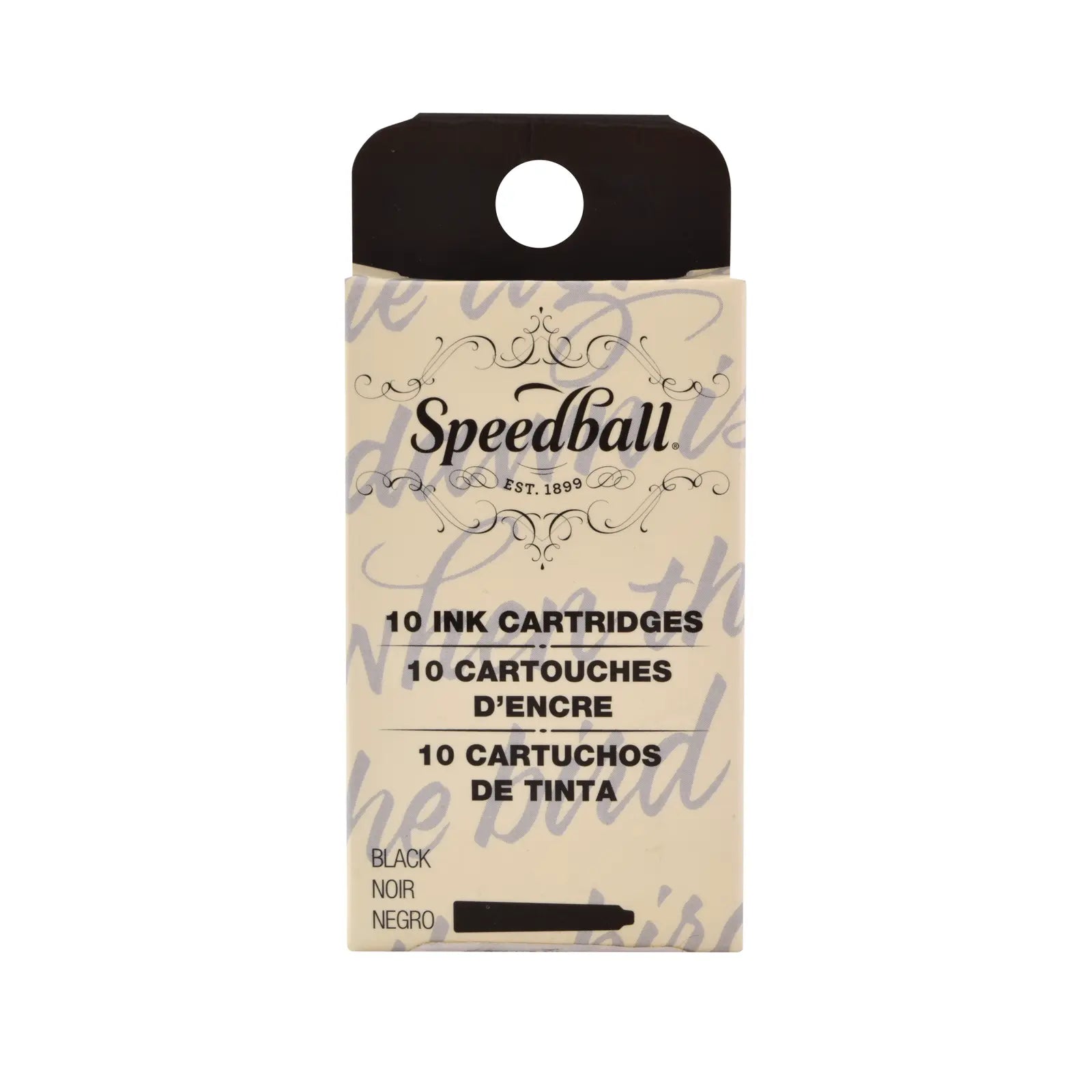 SPEEDBALL - TINTA DE PLUMA PARA FUENTE DE CALIGRAFÍA SET DE CARTUCHOS - NEGRO - Coveme - vista lateral