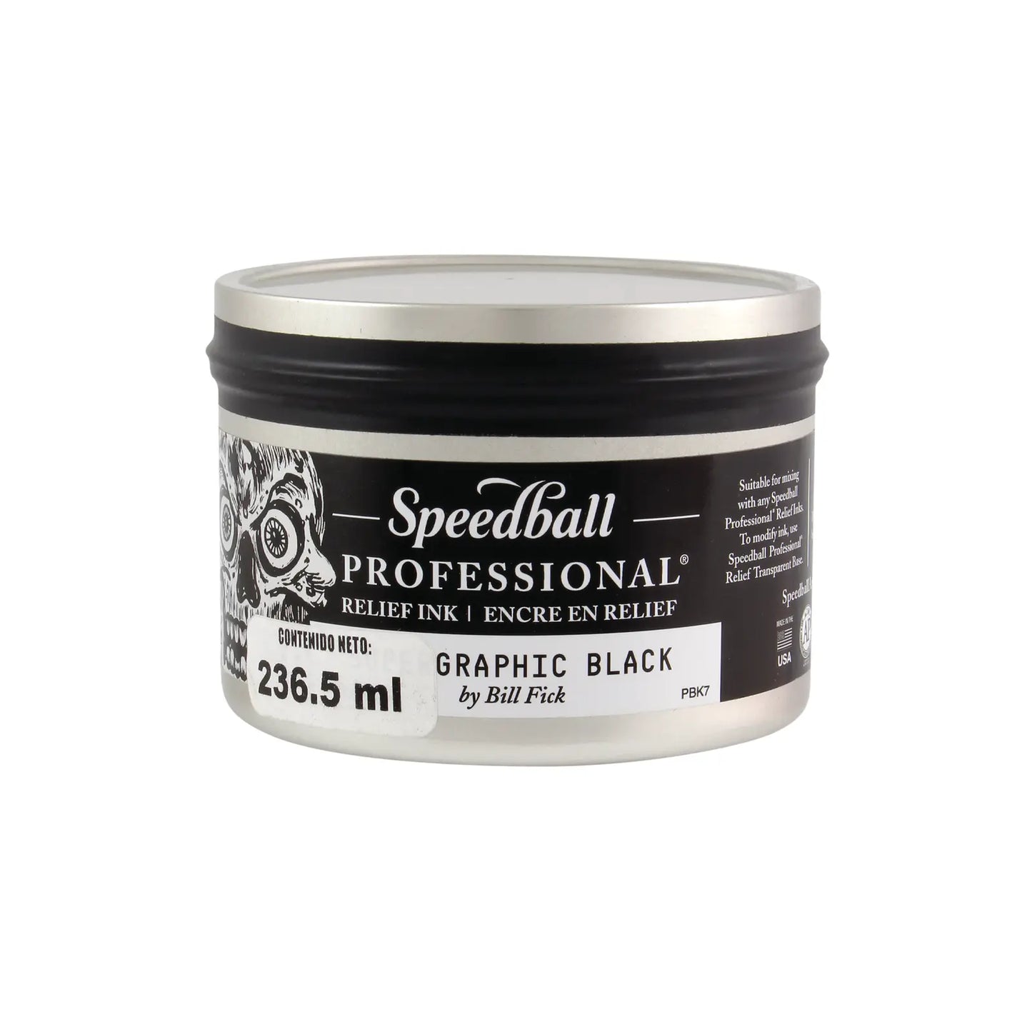 SPEEDBALL - Tinta profesional supergraphic black 236.5 ml - Speedball - vista lateral