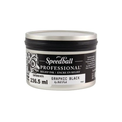 SPEEDBALL - Tinta profesional supergraphic black 236.5 ml - Speedball - vista lateral