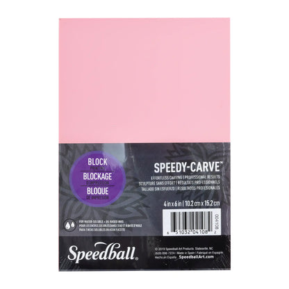 SPEEDBALL- BLOQUE ROSA PARA GRABADO Y TALLADO 15.2 x 30.5 cm - Coveme - vista lateral