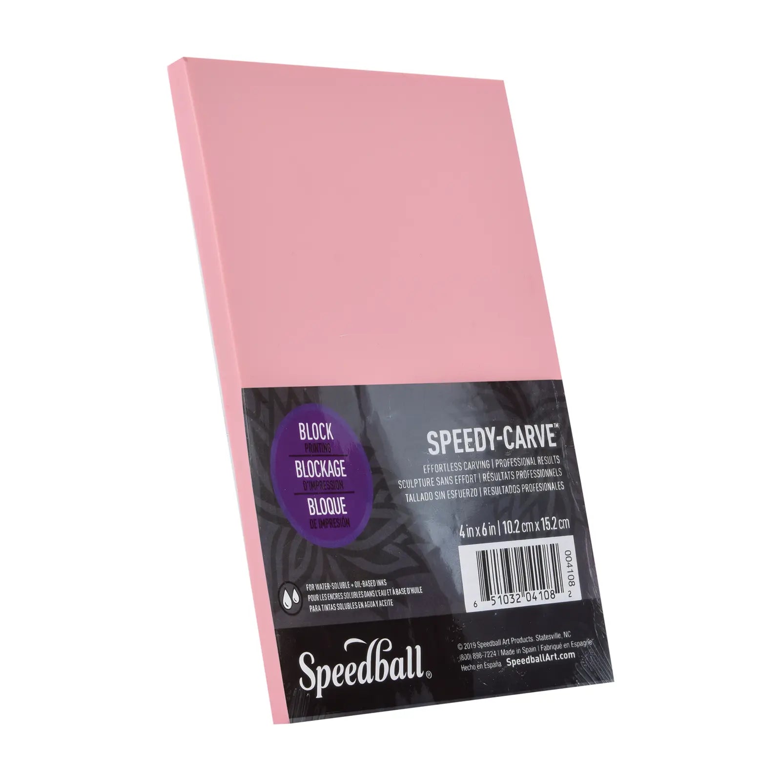 SPEEDBALL- BLOQUE ROSA PARA GRABADO Y TALLADO 15.2 x 30.5 cm - Coveme - detalle