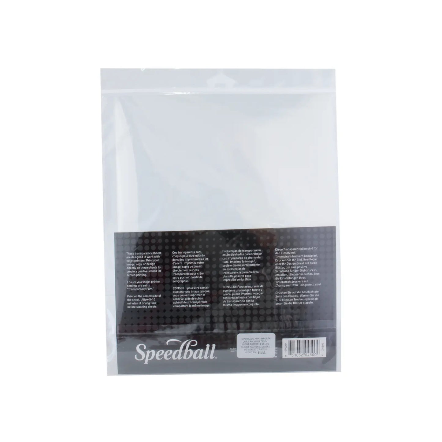 SPEEDBALL - PAQUETE CON 6 HOJAS DE TRANSFERENCIA 21.6x27.9 CM - Speedball