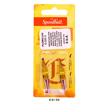 Speedball - BLISTER CON 2 PLUMILLAS SERIE 5-C S-C0 Y C1 - Coveme - vista trasera