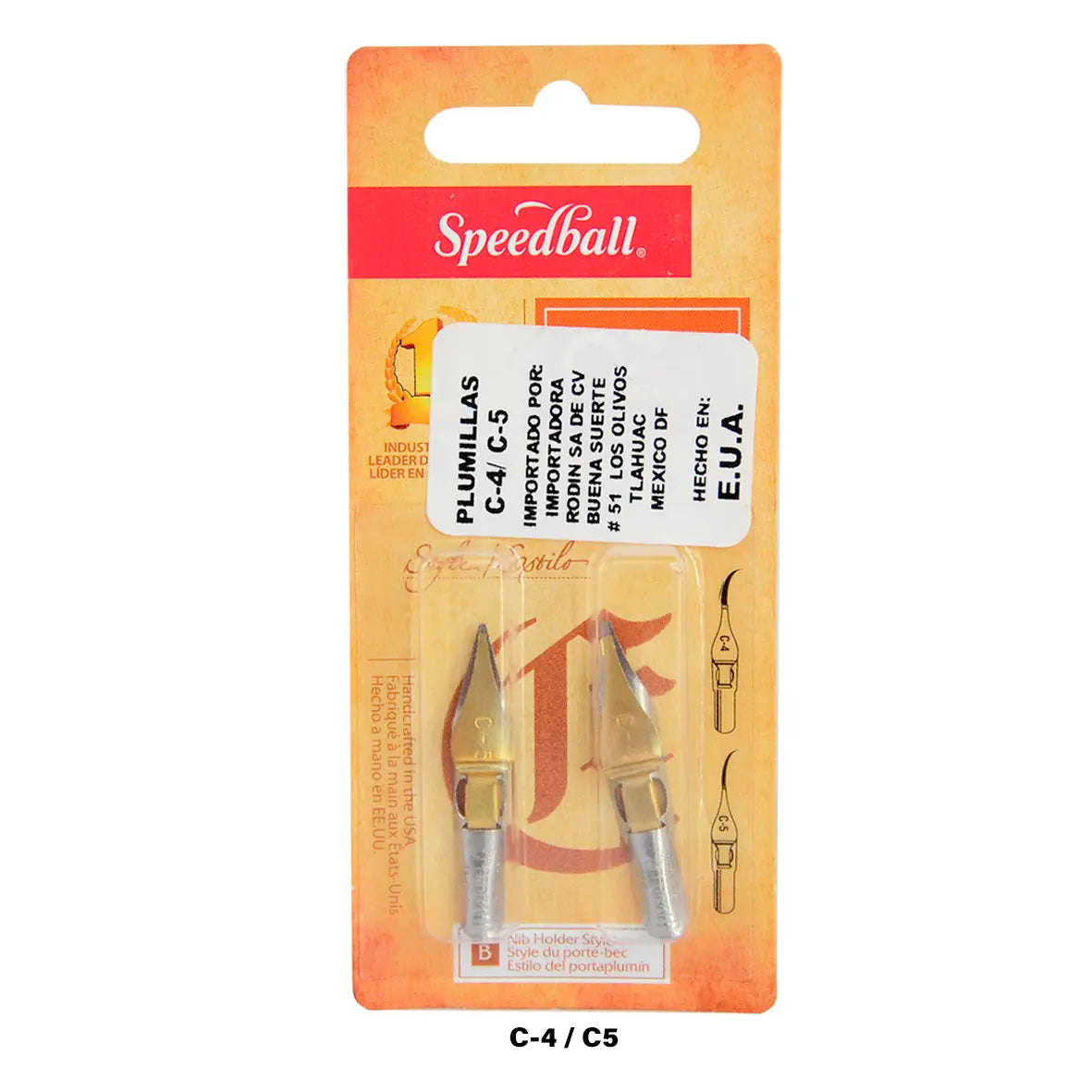 Speedball - BLISTER CON 2 PLUMILLAS SERIE 5-C S-C0 Y C1 - Coveme - accesorios