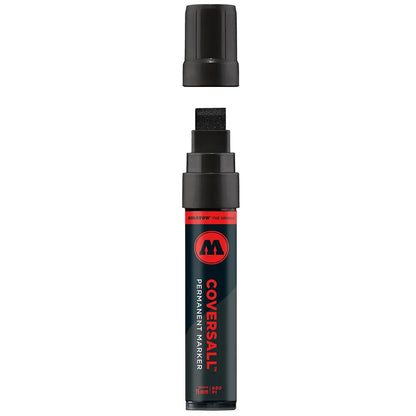 MOLOTOW -MASTERPIECE COVERSALL MARCADOR PERMANENTE NEGRO CON  PUNTA  RECTA 15 MM - Molotow