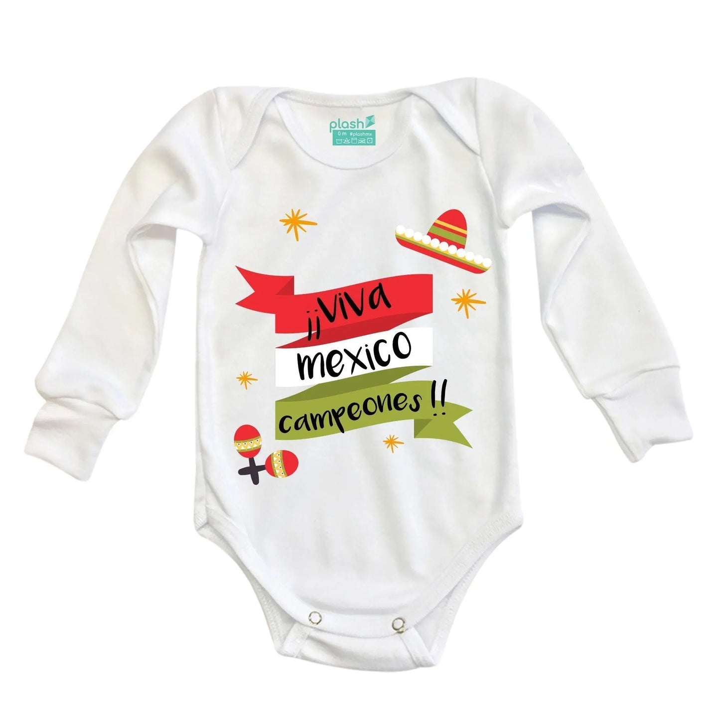 Body Bebé Canta y No Llores Manga Larga / Blanco / 24m - PLASH - contenido