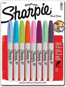 Marcador Permanente Sharpie Punto Fino Colores Surtidos 8 Piezas 1812776 - Sharpie
