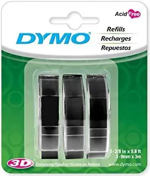Cinta Plástica Brillante Negra para Organizer Xpress - dymo