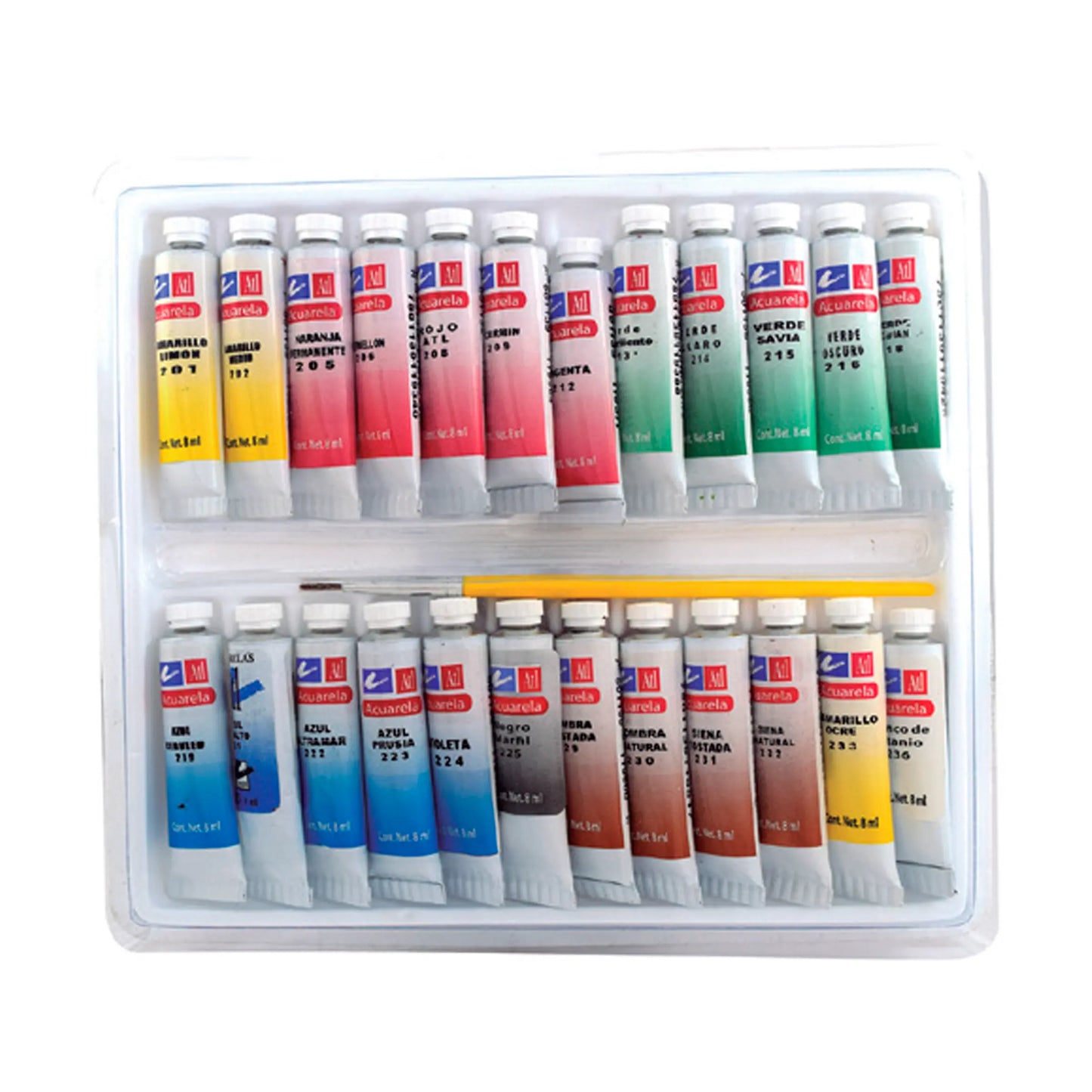 ATL - Estuche acuarela con 24 tubos de 8 ml + pincel Atl - Estuche acuarela con 24 tubos de 8 ml + pincel - atl