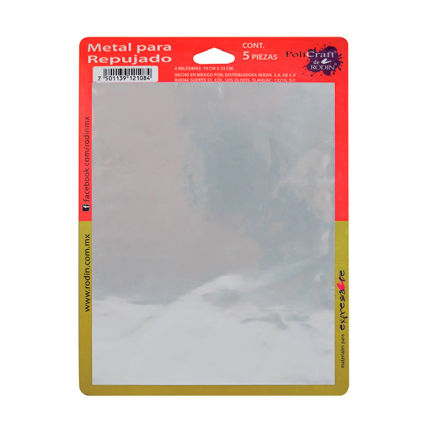 POLICRAFT - Metal para repujado en laminas 19 x 24cm - Policraft