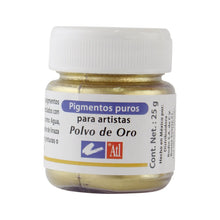 Rodart Pigmento Metallico Oro ATL 25 gramos para artesanias, manualidades, resinas. Oro - Ororitoli - vista lateral