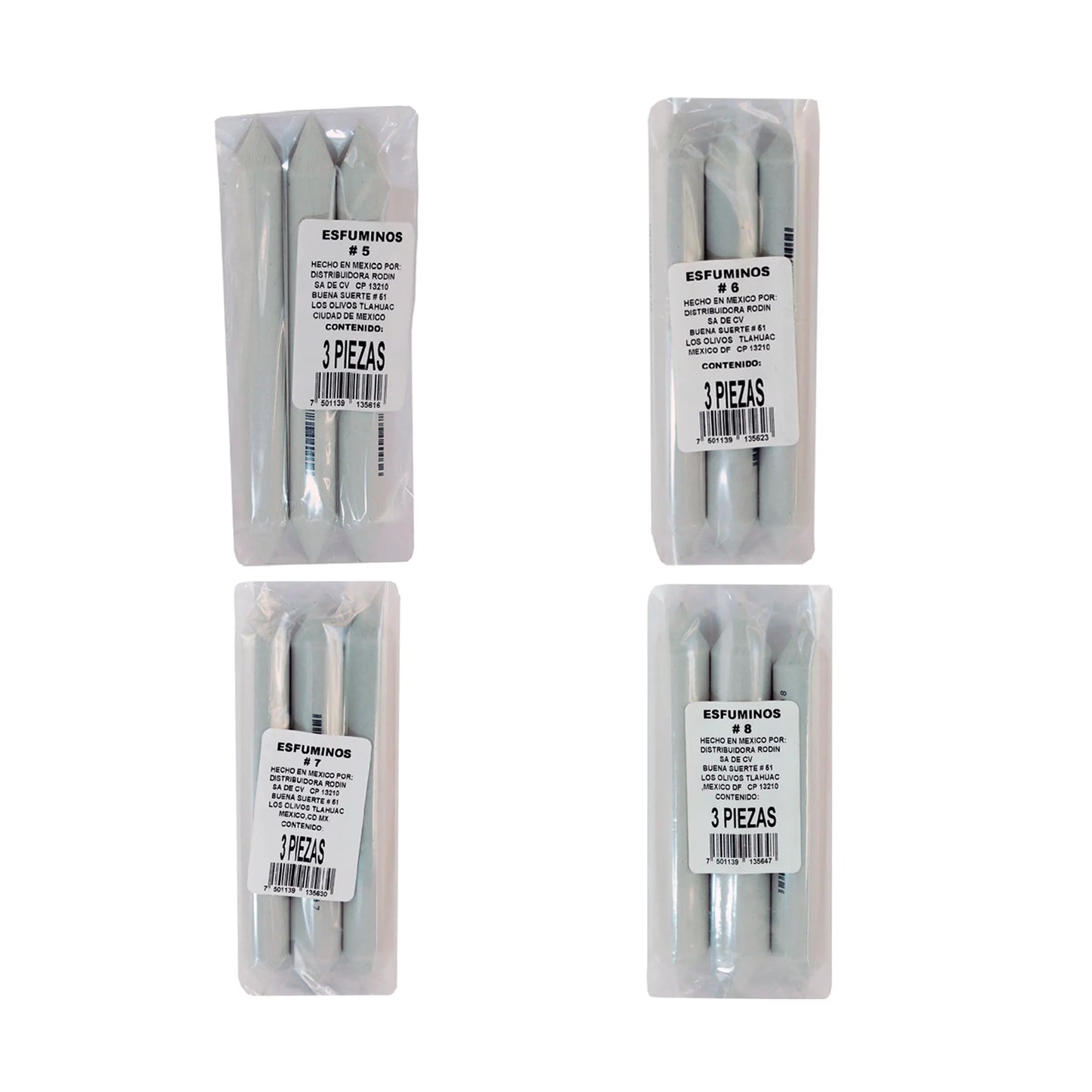 ATL - Esfumino bolsa con 3 piezas no 08 - Atl - empaque