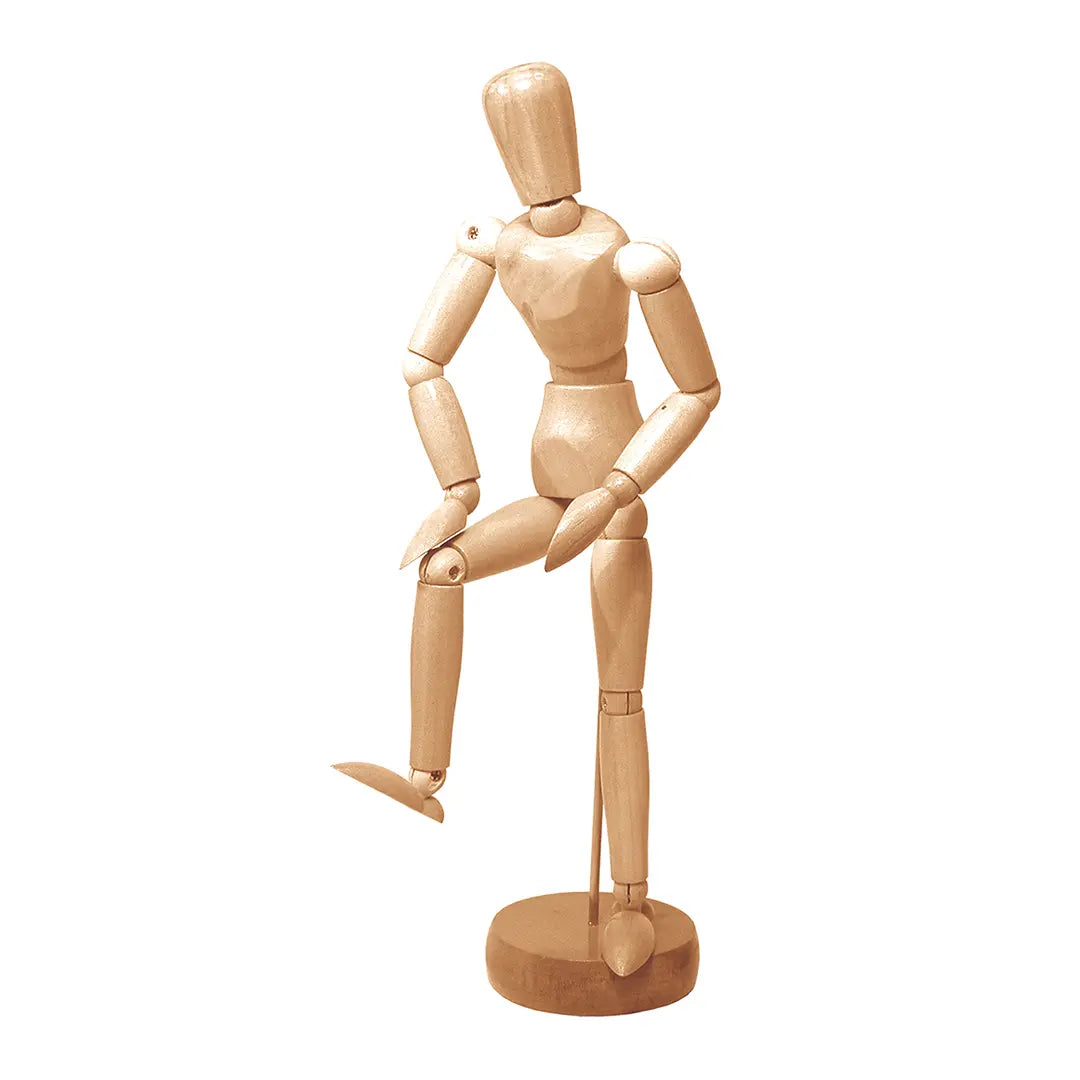 ATL - Maniquí masculino de madera articulado 31 cm - atl - vista lateral