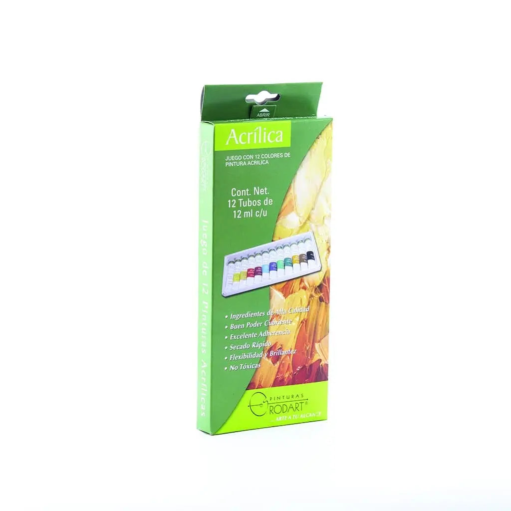 RODART - Juego con 12 tubos de pintura acrílica de 12 ml Rodart