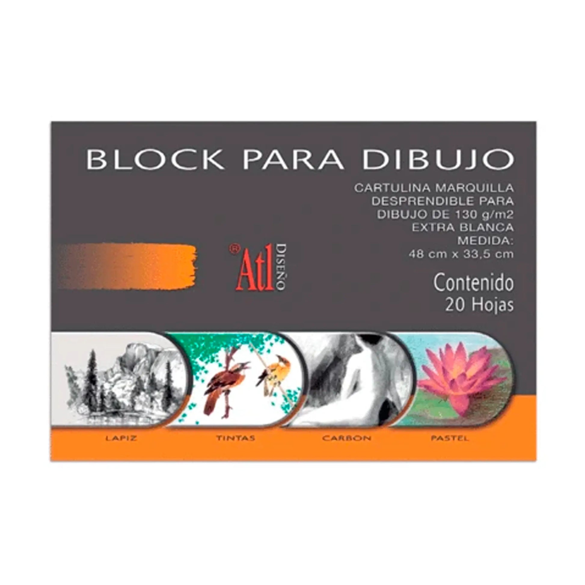 ATL - Block marquilla para dibujo 59 x 42 cm - Lock - vista lateral