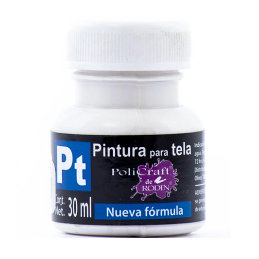 POLICRAFT - Pintura para tela pt amarillo | #fff4a0 | mate | ? | mate / 30 ml - Policraft
