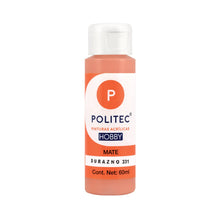 POLITEC - Pintura acrílica mate línea Hobby piel mongolia no 352 | #cfa292 | mate | ? | mate / 60 ml - Politec - vista lateral