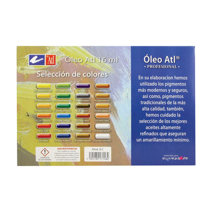 ATL - Estuche de óleos con 24 tubos de 16 ml - atl
