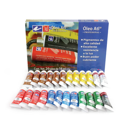 ATL - Estuche de óleos con 24 tubos de 16 ml - atl - detalle