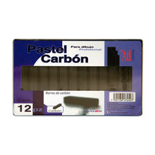 ATL - Caja con 12  barras de carbón negro - atl