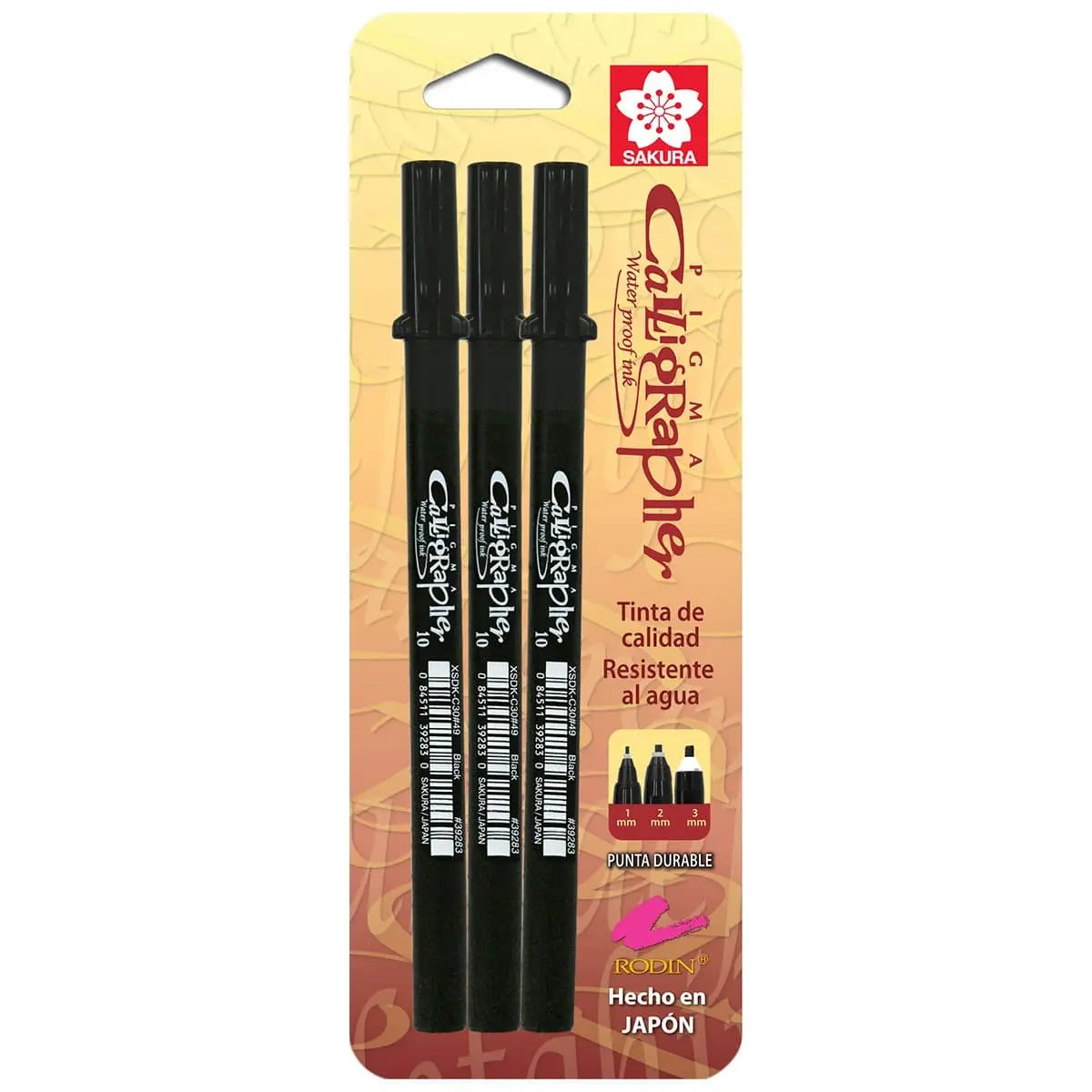 SET CON 3 PIGMA CALIGRAPHER COLOR NEGRO - Sakura