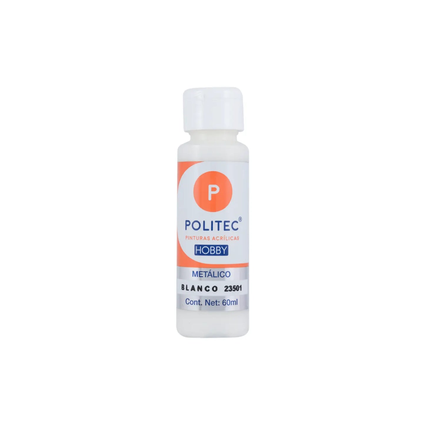 POLITEC - Pintura acrílica metálica  Línea hobby naranja no 508 | #f39b5b | metalico | ? | brillante / 60 ml - Politec - vista lateral