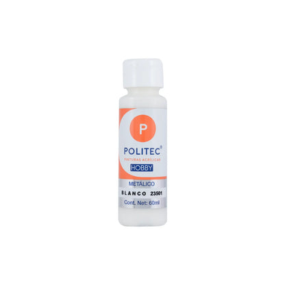 POLITEC - Pintura acrílica metálica  Línea hobby naranja no 508 | #f39b5b | metalico | ? | brillante / 60 ml - Politec - vista lateral