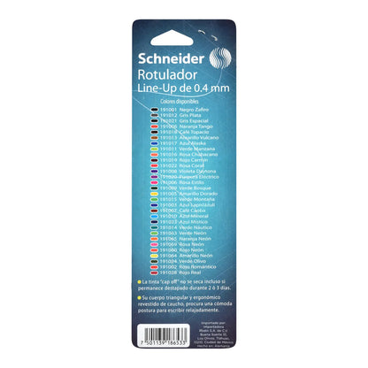 SCHNEIDER - 3 MARCADORES NEGRO Y AZUL LINE-UP DE 0.4MM - Schneider