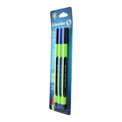 SCHNEIDER - 3 MARCADORES NEGRO Y AZUL LINE-UP DE 0.4MM - Schneider - vista lateral