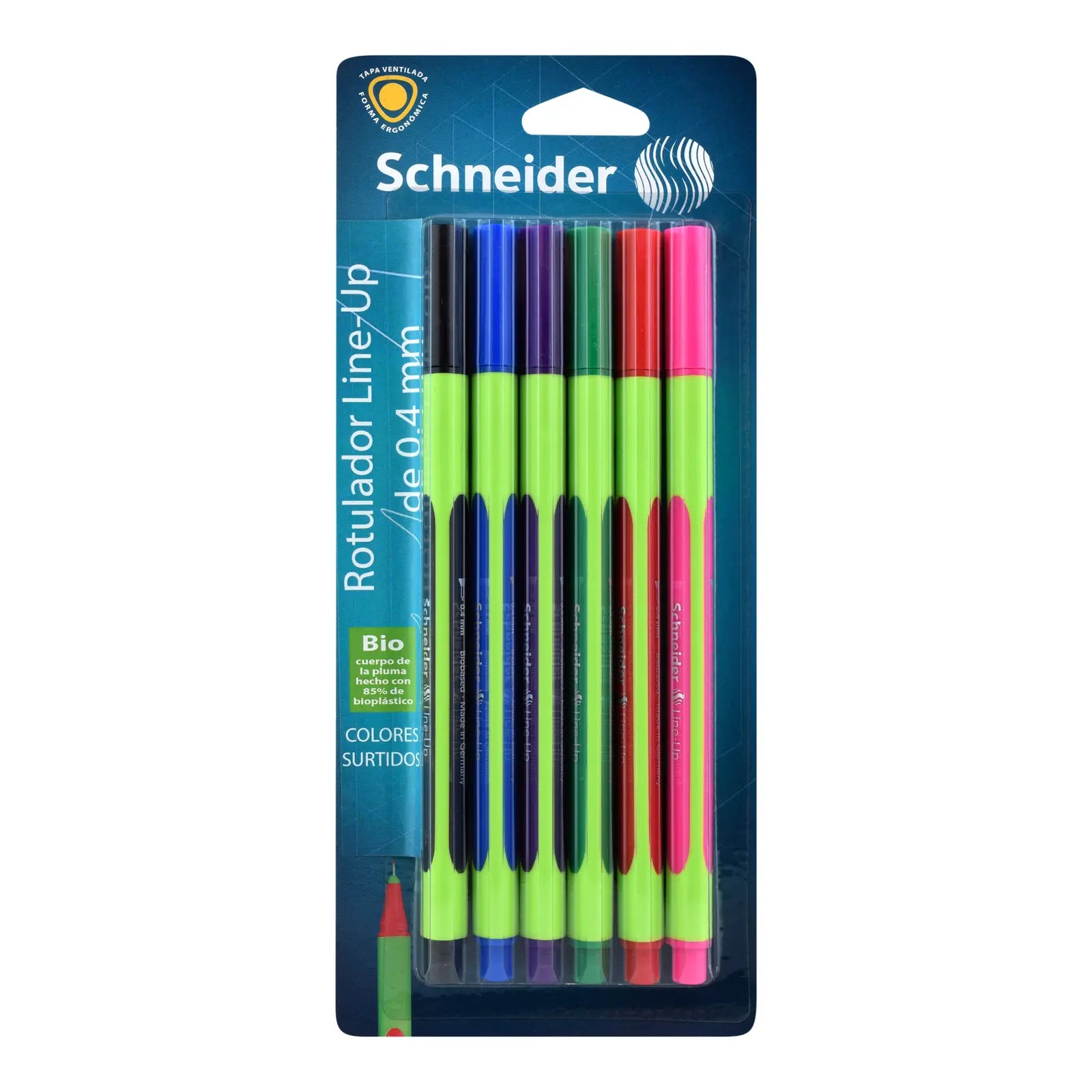 SCHNEIDER - BLISTER CON ESTILÓGRAFOS  LINE-UP FINELINER - Schneider