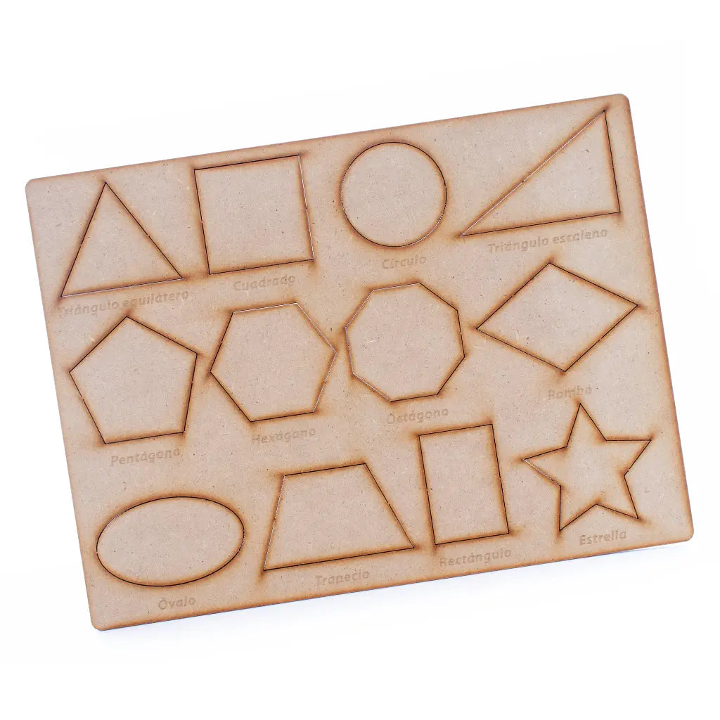 POLITEC - Tablero didáctico de madera geométricas Politec - Tablero didáctico de madera geométricas - Politec