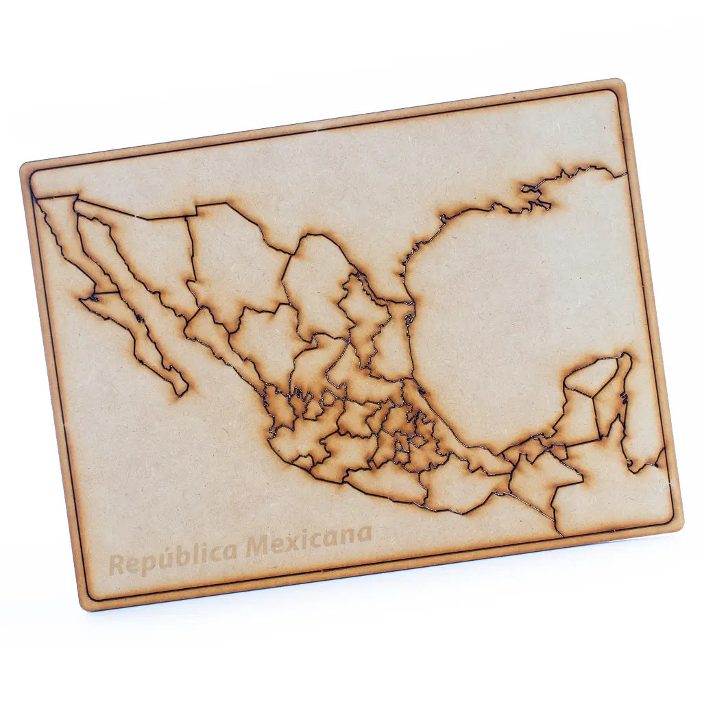 POLITEC - Tablero didáctico de madera república mexicana - Politec