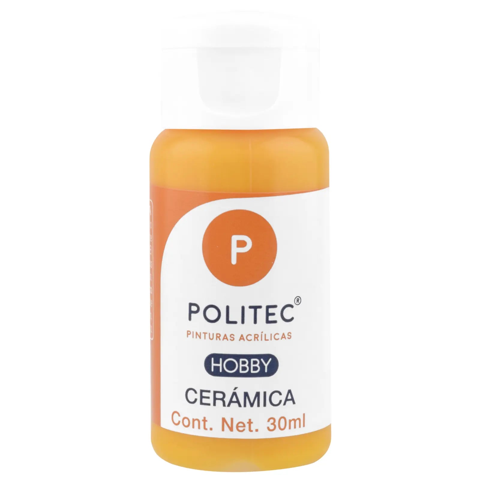 POLITEC - PINTURA HOBBY CERAMICA 30 ML Amarillo medio N¬∞ 318|#fdc300|mate|?|? / 30 ml - Politec - vista trasera
