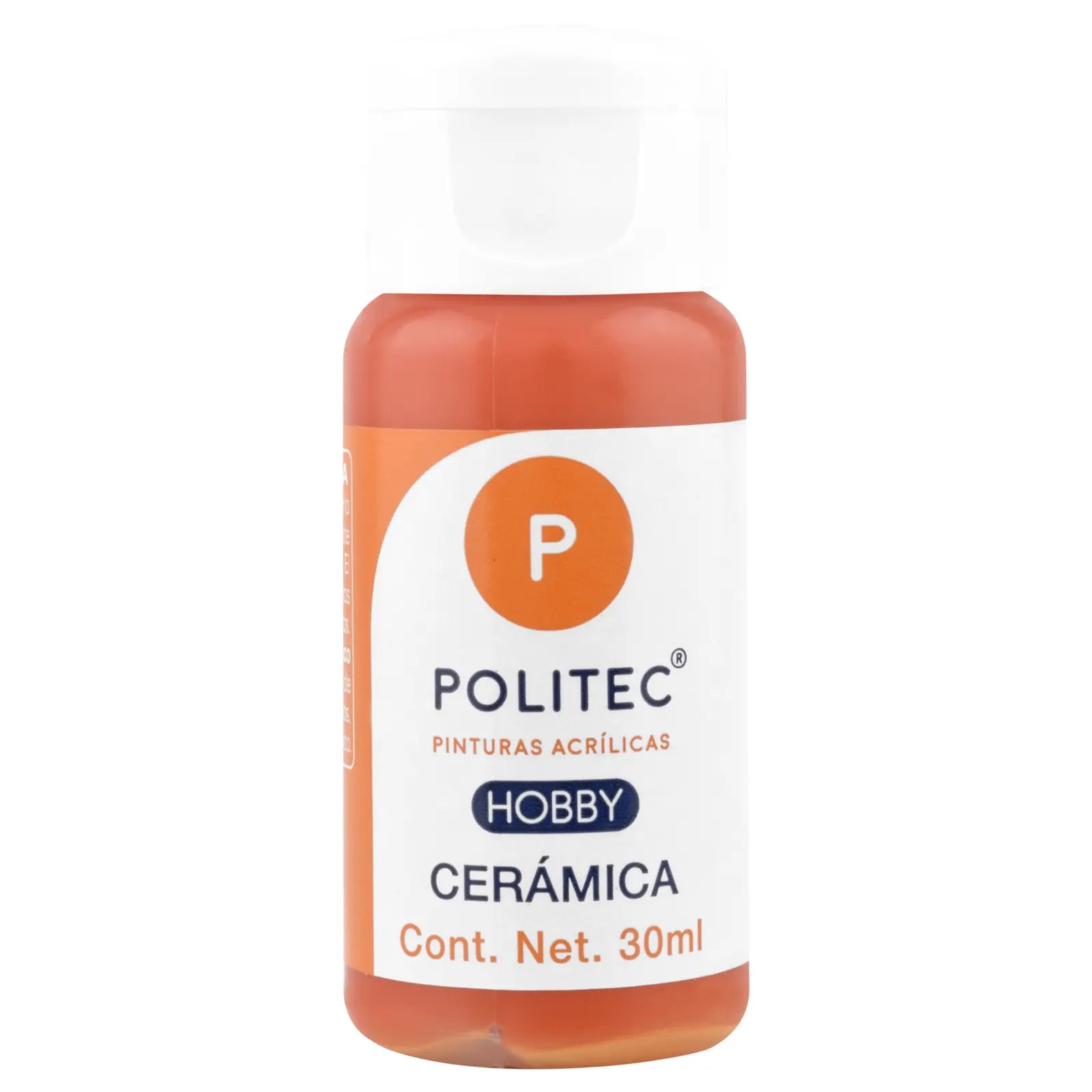 POLITEC - PINTURA HOBBY CERAMICA 30 ML Amarillo medio N¬∞ 318|#fdc300|mate|?|? / 30 ml - Politec - vista lateral