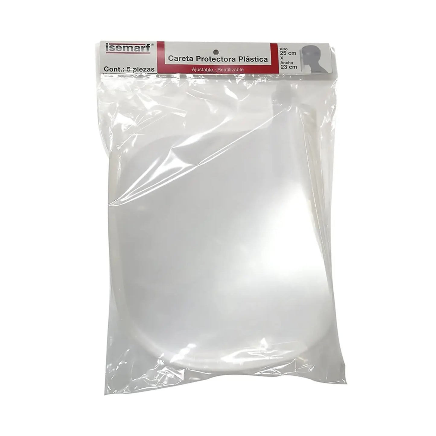ISEMARF - Bolsa con 5 caretas protectoras plásticas Isemarf - Bolsa con 5 caretas protectoras plásticas - Isemarf