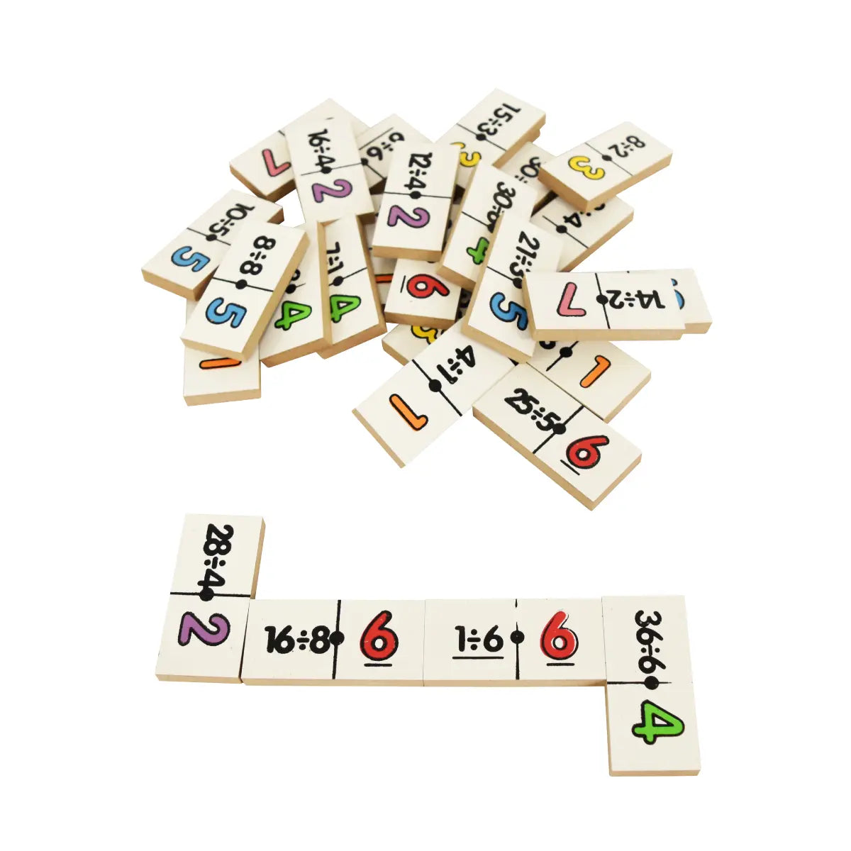 Domino Divisiones Madera Diako Niños Juego Mesa - Diako